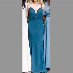 Azazie Adella Ink Blue Bridesmaid dress